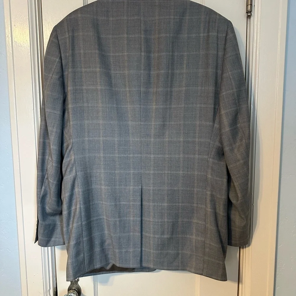 Daniel Cremieux Loro Piana Blazer Gray Plaid Sz 46R